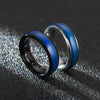 SHOUMAN  Temperature Warm Changing Color Mood Smart Stainless Steel Rings Never Fade for Men Women Couple Gift Jewelry