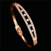 2015 Fashion Austrian Crystal Round Gold Color Bangles Bracelets For Women Fine Jewelry Gift femme