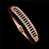 2015 Fashion Austrian Crystal Round Gold Color Bangles Bracelets For Women Fine Jewelry Gift femme