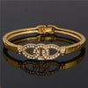 2015 Fashion Austrian Crystal Round Gold Color Bangles Bracelets For Women Fine Jewelry Gift femme