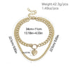SHUANGR Heart Pendant Necklace Charm Chunky Collar Choker Necklace For Women Gold Sliver Color Girls Chain Jewelry Summer Bijoux