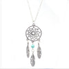 Trendy Style Dreamcatcher Pendant Mandala Lotus Necklace Yoga feather Stone Pendant Jewelry Dream Catcher Necklace