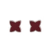 925 Sterling Silver Red/Black Agate Stud Earrings for Woman Green Malachite Geometry Silver Star Earrings New
