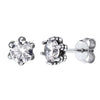 Antique 925 Sterling Silver Clear/Black Cubic Zirconia Stud Earrings For Women Girls Gemstones Fine Jewelry SCE6440G