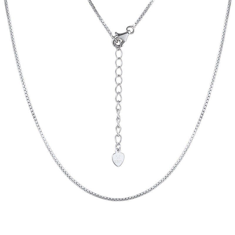 Authentic 925 Sterling Silver Link Box Chain Necklace For Women 3 Colors Exquisite DIY Chains Fine Jewelry SCN6047B