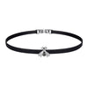Black Leather Choker Necklaces For Women Jewelry Accessories Silver Moon Cat /Bee Charms Korean Fashion SCN6010BK