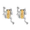 Cute Dinosaur Frog Chihuahua Dog Pet Animal Stud Earrings For Girls Genuine 925 Sterling Silver Fine Jewelry SCE6245B