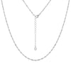 Delicate Twisted Singapore Chain Necklace For Women 925 Sterling Silver Thin DIY Water-wave Chains Jewelry SCN6266B