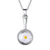 Funny Tableware Spoon Fork Pan Omelet Pendant Necklace For Women 100% Real 925 Sterling Silver Fine Jewelry SCP6304B