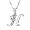 Initial Necklace For Women Girls 925 Sterling Silver Alfabet Letter Pendant Name Fine Jewelry Birthd Gift SCP6396B
