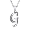 Initial Necklace For Women Girls 925 Sterling Silver Alfabet Letter Pendant Name Fine Jewelry Birthd Gift SCP6396B