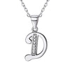 Initial Necklace For Women Girls 925 Sterling Silver Alfabet Letter Pendant Name Fine Jewelry Birthd Gift SCP6396B