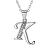 Initial Necklace For Women Girls 925 Sterling Silver Alfabet Letter Pendant Name Fine Jewelry Birthd Gift SCP6396B