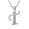 Initial Necklace For Women Girls 925 Sterling Silver Alfabet Letter Pendant Name Fine Jewelry Birthd Gift SCP6396B