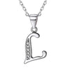 Initial Necklace For Women Girls 925 Sterling Silver Alfabet Letter Pendant Name Fine Jewelry Birthd Gift SCP6396B