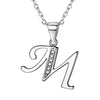 Initial Necklace For Women Girls 925 Sterling Silver Alfabet Letter Pendant Name Fine Jewelry Birthd Gift SCP6396B