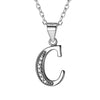 Initial Necklace For Women Girls 925 Sterling Silver Alfabet Letter Pendant Name Fine Jewelry Birthd Gift SCP6396B