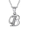 Initial Necklace For Women Girls 925 Sterling Silver Alfabet Letter Pendant Name Fine Jewelry Birthd Gift SCP6396B