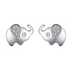 Lovely Animal Earrings 925 Sterling Silver Fine Jewelry Cat Sika Deer Elephant Fox Stud Earring For Women SCE6363B