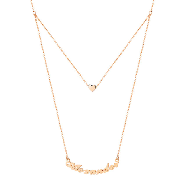 Personalized Name Necklace For Women 925 Sterling Silver Custom Jewelry Charm Tiny Heart Pendant Necklace SCP6271B