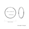Silver Hoop Earrings For Women Girls Fine Minimalist Jewelry 925 Sterling Silver Earring Circle 5 Size SCE6115B
