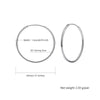 Silver Hoop Earrings For Women Girls Fine Minimalist Jewelry 925 Sterling Silver Earring Circle 5 Size SCE6115B