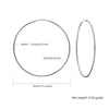Silver Hoop Earrings For Women Girls Fine Minimalist Jewelry 925 Sterling Silver Earring Circle 5 Size SCE6115B