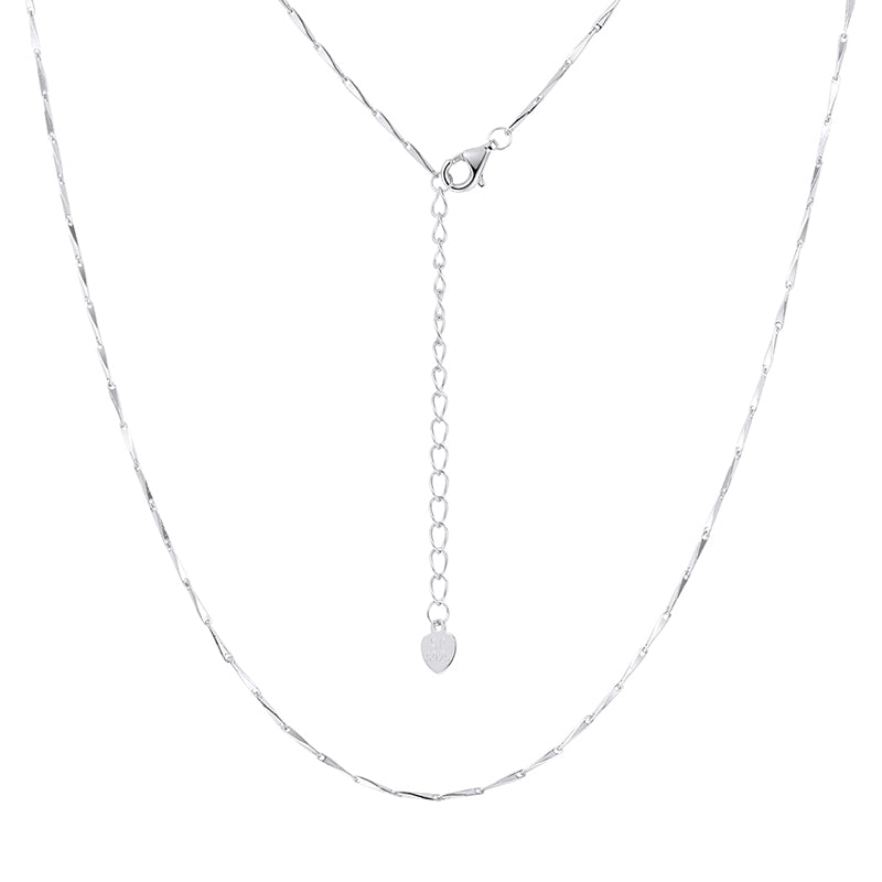 Solid 925 Sterling Silver Melon Seed Chain Necklace For Women in 18/22 inch 3 Colors Minimalist Fine Jewelry SCN6265B