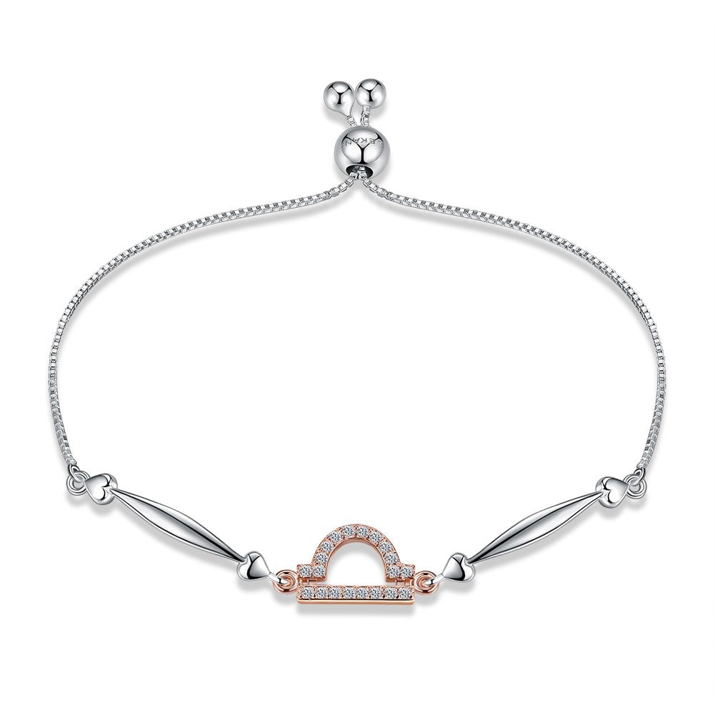 2020 New 925 Sterling Silver 12 Constellation Sterling Silver Bracelet Scorpio Fashion Bracelets for Female Bracelets