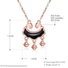 925 Sterling Silver Black Wishful Lock Pendant Necklace Simple Style Charm Women Fine Jewelry Gift Anniversary Wedding