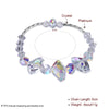 925 Sterling Silver Clear Crystal Bracelets for Women Elegant Accessories Romantic Fine Jewelry Gift