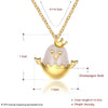 925 Sterling Silver Lovely Chick Moonstone Pendant Necklaces Charm Elegant Jewelry Gift For Women Party
