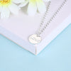 925 Sterling Silver Necklace Romantic LOVE Letter and Rabbit Pattern Round Pendant Necklaces Boutique Fashion Necklace