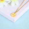 925 Sterling Silver Necklace Romantic LOVE Letter and Rabbit Pattern Round Pendant Necklaces Boutique Fashion Necklace