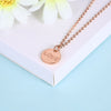 925 Sterling Silver Necklace Romantic LOVE Letter and Rabbit Pattern Round Pendant Necklaces Boutique Fashion Necklace