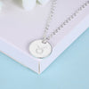 925 Sterling Silver Necklace Romantic LOVE Letter and Rabbit Pattern Round Pendant Necklaces Boutique Fashion Necklace