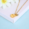 925 Sterling Silver Necklaces Round Smile / Heart Shaped Eye/ Round Sunglasses Smirk /Shy Expression Pendant Necklaces