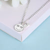 925 Sterling Silver Necklaces Round Smile / Heart Shaped Eye/ Round Sunglasses Smirk /Shy Expression Pendant Necklaces