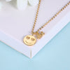 925 Sterling Silver Necklaces Round Smile / Heart Shaped Eye/ Round Sunglasses Smirk /Shy Expression Pendant Necklaces