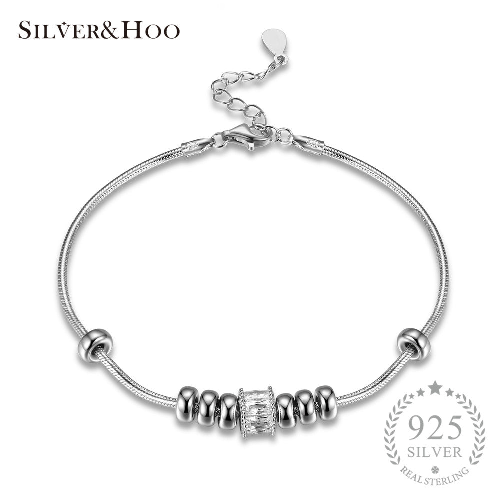 925 Sterling Silver Round Bangles Luxury Bracelets with Cubic Zircon Jewelry for Women Wedding Gift Party Wholesale