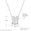Lady Women 925 Sterling Silver Hollow Wishful lock Pendant Necklace Charming Bangles Wedding Fine Jewelry Gift