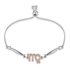 Lovely 925 Sterling Silver 12 Constellation Sterling Silver Bracelet Virgo Fashion Bracelets for Female Bracelets