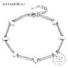 Luxury 925 Sterling Silver Charm Bracelet Flower with Cubic Zircon Wholesale Gift Jewelry Wedding Valentine's Day