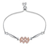 Twelve Constellations Bracelets with Luxury Cubic Zirconia CZ Bangles for Women Fine Jewelry 925 Sterling Silver