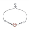 Twelve Constellations Bracelets with Luxury Cubic Zirconia CZ Bangles for Women Fine Jewelry 925 Sterling Silver