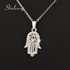 Classic Hand of Fatima Hamsa Necklace Pendants Rose Gold Color Chain Palm Statement Jewelry for Women XL681