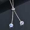 SINLEERY Cubic Zirconia Ball Pendants and necklaces Rose Gold Silver Color Necklace For Women jewelry accessories XL198 SSP