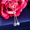 SINLEERY Cubic Zirconia Ball Pendants and necklaces Rose Gold Silver Color Necklace For Women jewelry accessories XL198 SSP