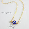 SINLEERY Charm Luck Turkey Blue Evil Eye Blue Rhinestone Eye Choker Necklace For Women Silver Color XL656 SSG