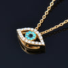 SINLEERY Charm Luck Turkey Blue Evil Eye Blue Rhinestone Eye Choker Necklace For Women Silver Color XL656 SSG